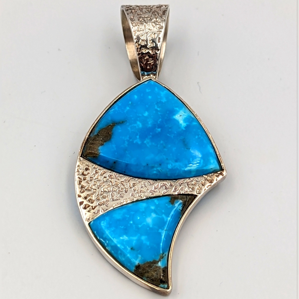 JAY KING Turquoise Reversible Sterling Silver pendant DTR 925